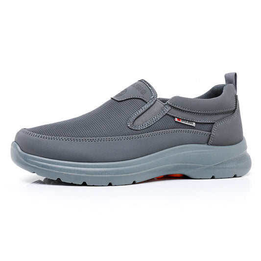 Men's Slip-On Breathable Running Shoes with Arch Support Walking Sneakers