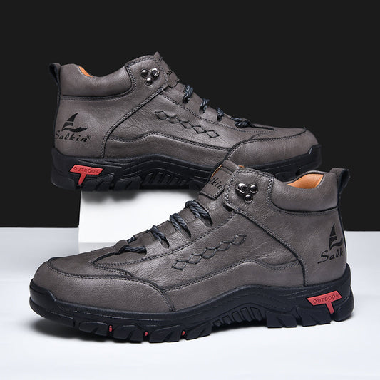 ⏰Limited-Time 70% OFF – Men’s Orthopedic Handmade Leather Driving Boots–Pressure Relief, Waterproof, Slip-Resistant, Wide Toe, Arch&Ankle Support for Everyday & Travel