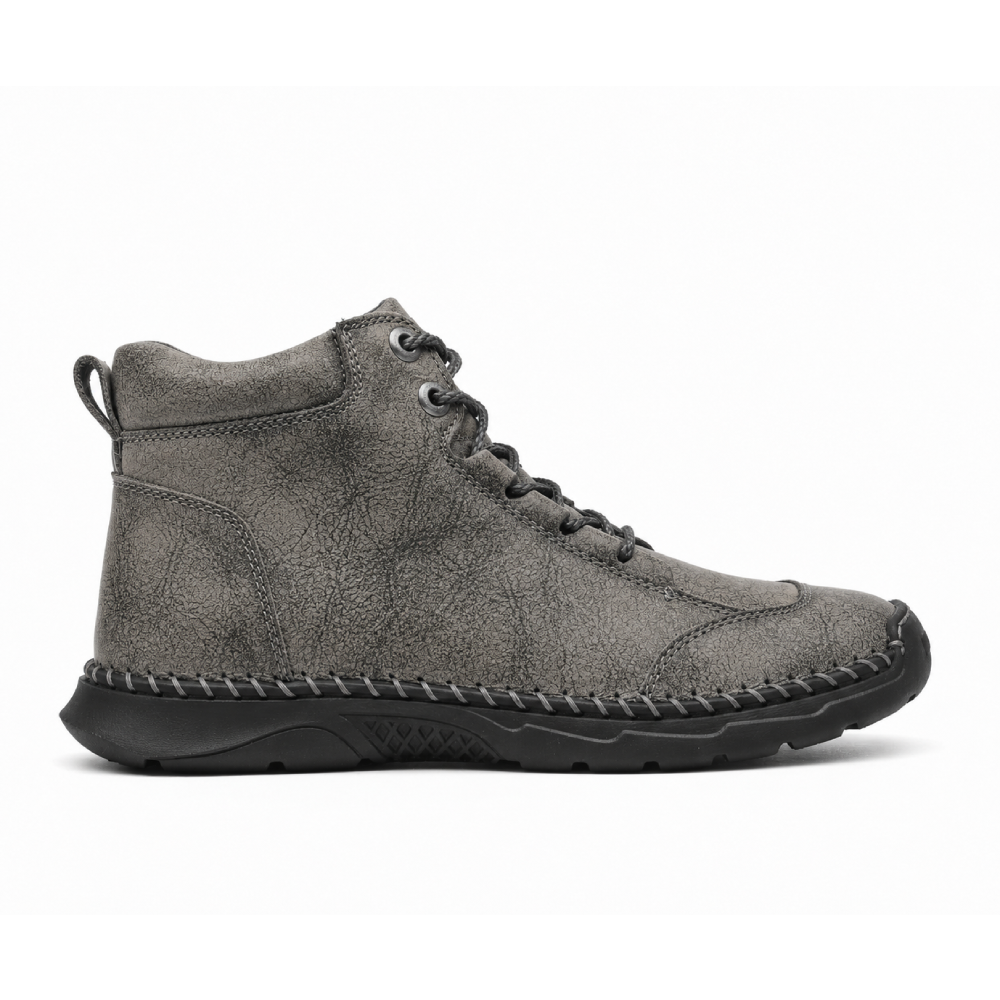 Men's Comfortable Handmade Leather Boots – Waterproof, Arch Support, Pressure Relief, Spacious Toe Box Outdoor Leather Boots
