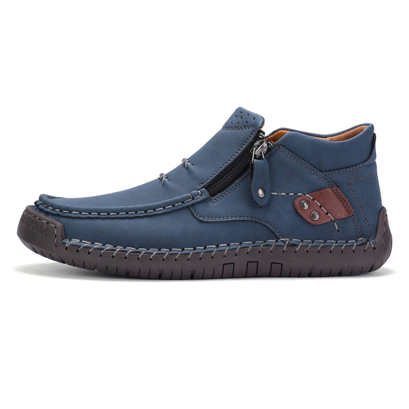 Men’s Handmade Premium Leather Slip-On Outdoor Work Boots