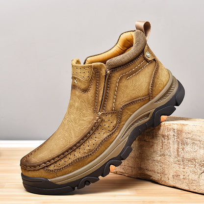 Men's Comfortable Genuine Leather Ankle Boots Orthopedic Shoes