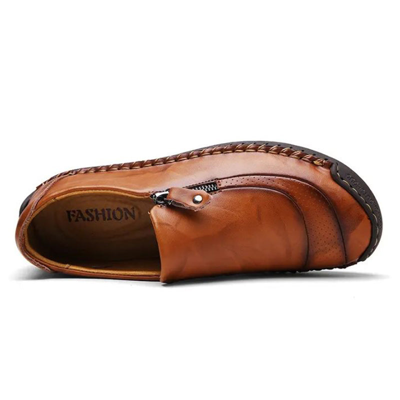 Men's Cowhide Leather Casual Lightweight Handmade Loafer Shoes