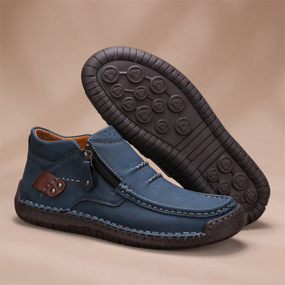 Men’s Handmade Premium Leather Slip-On Outdoor Work Boots