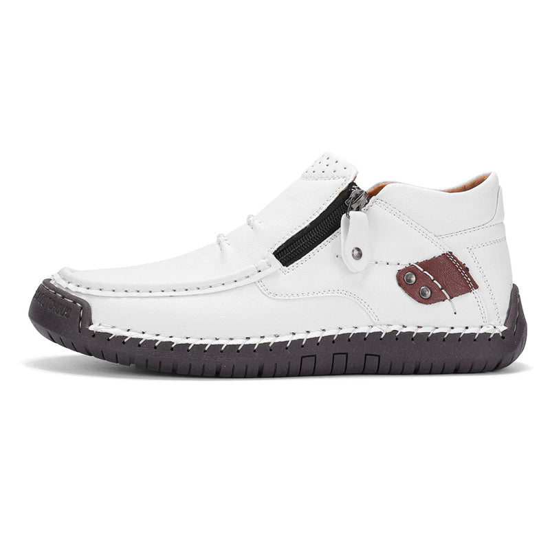 Men’s Handmade Premium Leather Slip-On Outdoor Work Boots