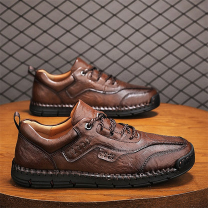 Men’s Handmade Leather Work & Outdoor Shoes – Arch Support, Wide Fit, Comfortable, Rugged Non-Slip Sole for All-Day Wear