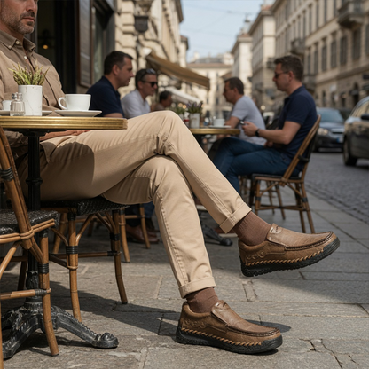 Men's Handcrafted Slippers – Non-Slip and Shock-Absorbing Sole