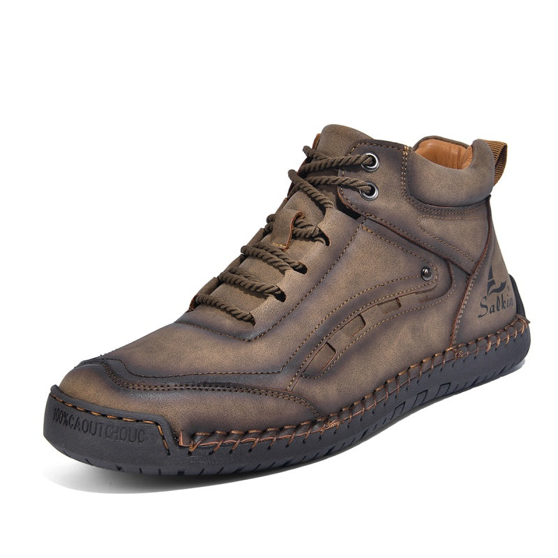 ⏰Limited-Time 70% OFF –Men’s Orthopedic Leather Work Boots – Pain Relief, Waterproof, Non-Slip, Arch & Ankle Support