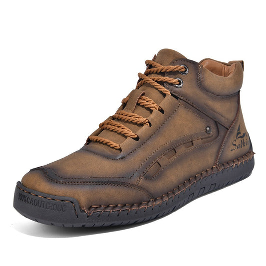 ⏰Limited-Time 70% OFF –Men’s Orthopedic Leather Work Boots – Pain Relief, Waterproof, Non-Slip, Arch & Ankle Support