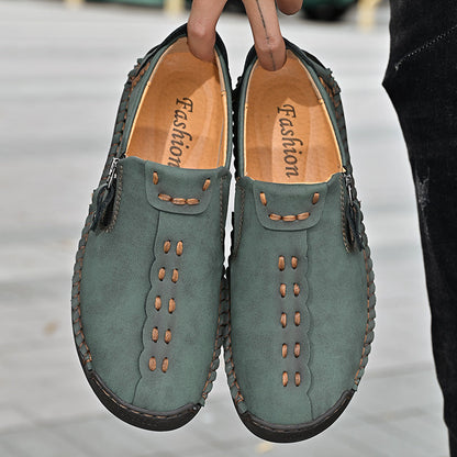 Men's Genuine Leather Casual Boots - Slip-On, Effortless Style, Wide Toe Box with Arch Support