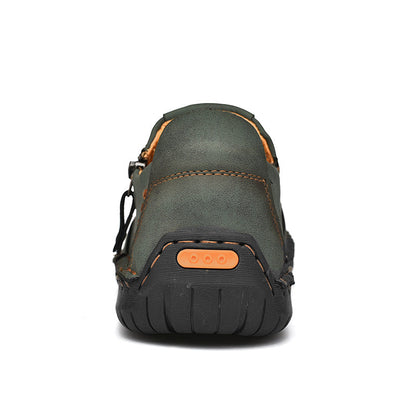 Men's Genuine Leather Casual Boots - Slip-On, Effortless Style, Wide Toe Box with Arch Support