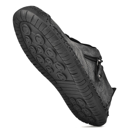 Men's Genuine Leather Casual Boots - Slip-On, Effortless Style, Wide Toe Box with Arch Support