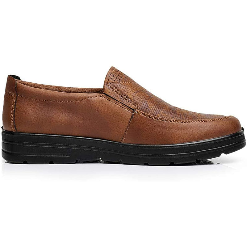 Men's Premium Leather Breathable Lightweight  Slip-On Orthopedic Walking Shoes