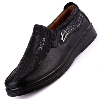 Men's Premium Leather Breathable Lightweight  Slip-On Orthopedic Walking Shoes