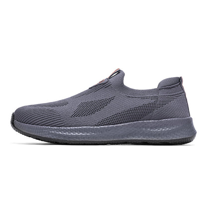 Men’s Lightweight Slip-On Shoes – Breathable Knit, Wide Fit, Comfortable & Flexible for Everyday & Outdoor Wear