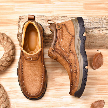 Men's Comfortable Genuine Leather Ankle Boots Orthopedic Shoes