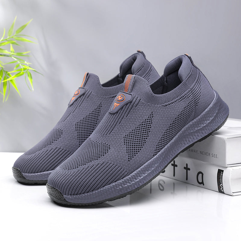 Men’s Lightweight Slip-On Shoes – Breathable Knit, Wide Fit, Comfortable & Flexible for Everyday & Outdoor Wear