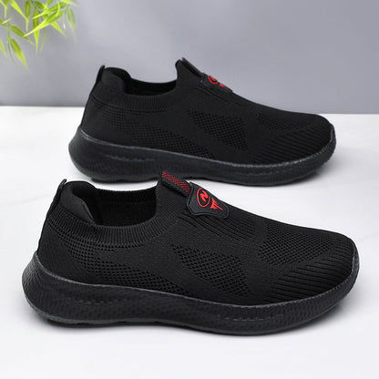 Men’s Lightweight Slip-On Shoes – Breathable Knit, Wide Fit, Comfortable & Flexible for Everyday & Outdoor Wear