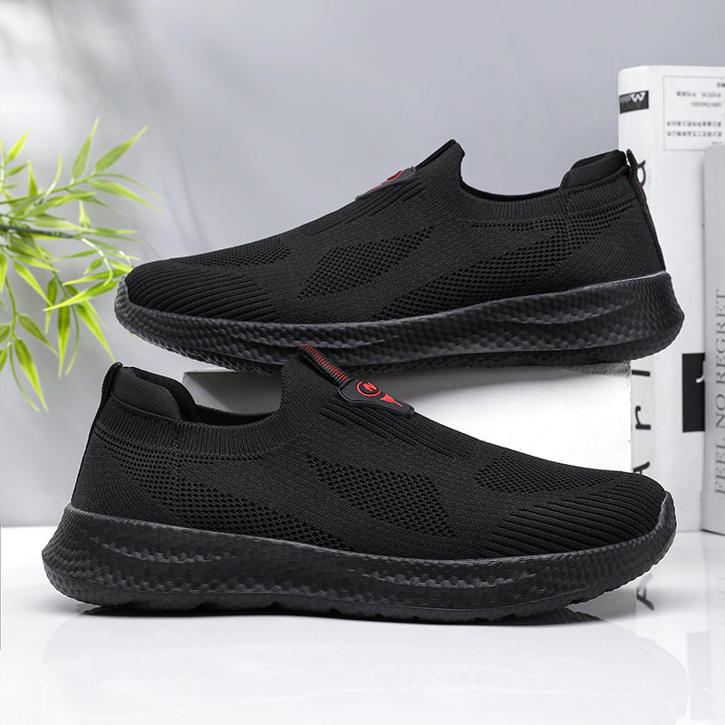Men’s Lightweight Slip-On Shoes – Breathable Knit, Wide Fit, Comfortable & Flexible for Everyday & Outdoor Wear