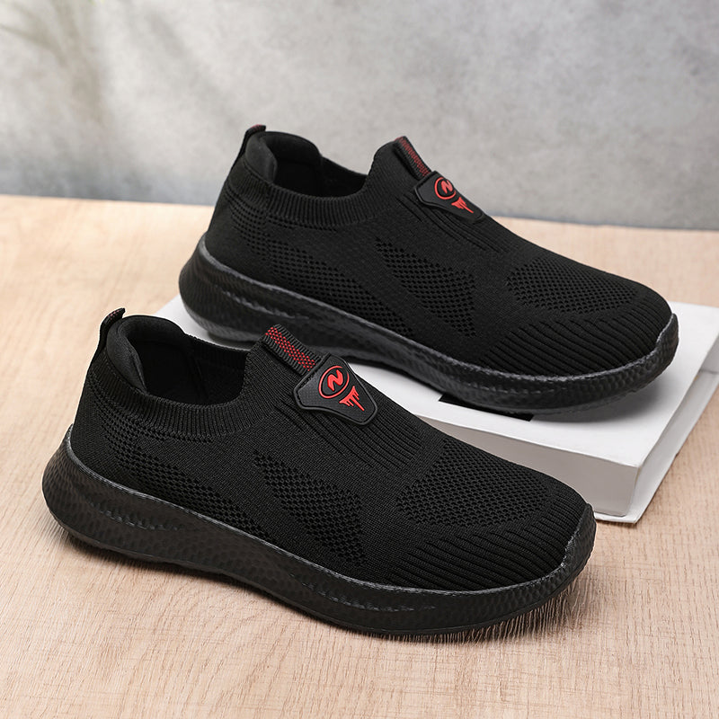 Men’s Lightweight Slip-On Shoes – Breathable Knit, Wide Fit, Comfortable & Flexible for Everyday & Outdoor Wear