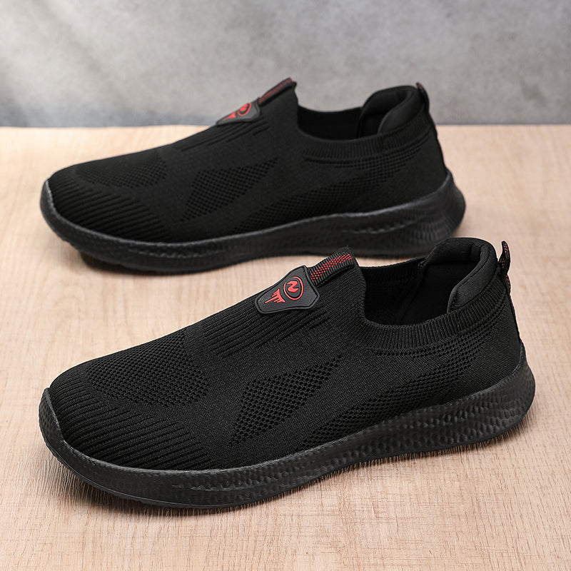 Men’s Lightweight Slip-On Shoes – Breathable Knit, Wide Fit, Comfortable & Flexible for Everyday & Outdoor Wear