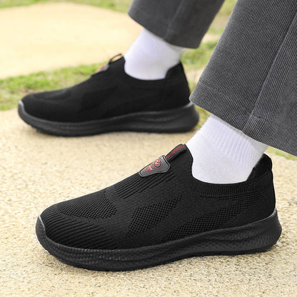 Men’s Lightweight Slip-On Shoes – Breathable Knit, Wide Fit, Comfortable & Flexible for Everyday & Outdoor Wear