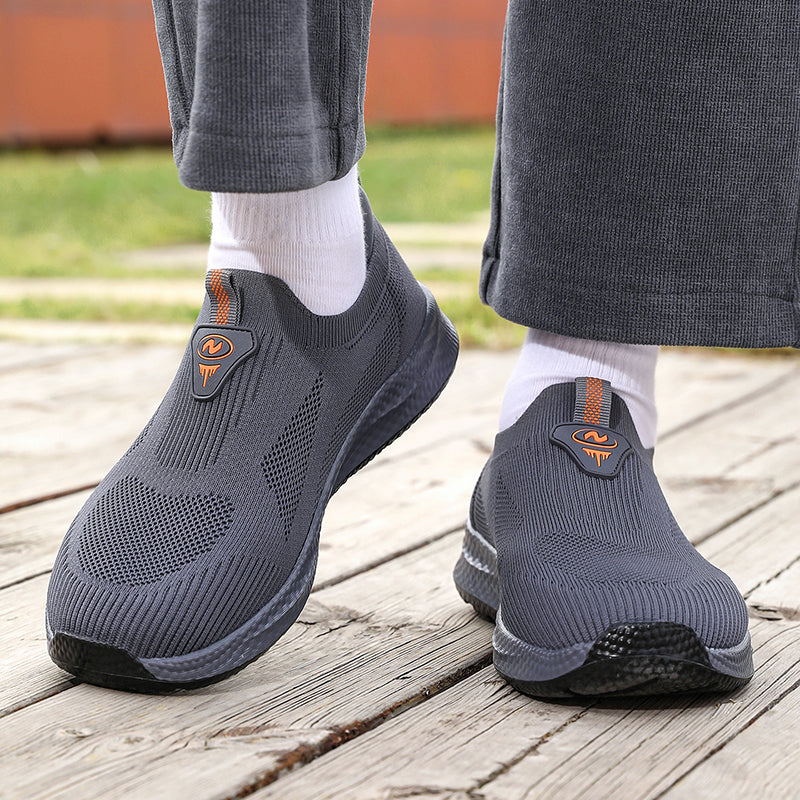 Men’s Lightweight Slip-On Shoes – Breathable Knit, Wide Fit, Comfortable & Flexible for Everyday & Outdoor Wear