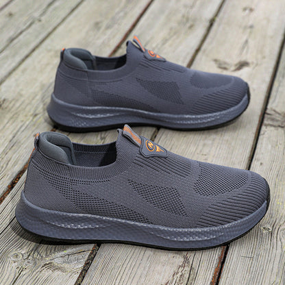 Men’s Lightweight Slip-On Shoes – Breathable Knit, Wide Fit, Comfortable & Flexible for Everyday & Outdoor Wear