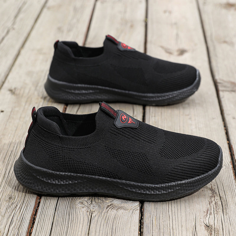 Men’s Lightweight Slip-On Shoes – Breathable Knit, Wide Fit, Comfortable & Flexible for Everyday & Outdoor Wear