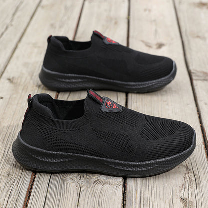 Men’s Lightweight Slip-On Shoes – Breathable Knit, Wide Fit, Comfortable & Flexible for Everyday & Outdoor Wear