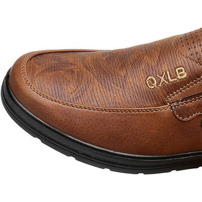 Men's Premium Leather Breathable Lightweight  Slip-On Orthopedic Walking Shoes