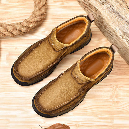 Men's Comfortable Genuine Leather Ankle Boots Orthopedic Shoes