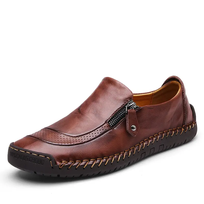 Men's Cowhide Leather Casual Lightweight Handmade Loafer Shoes