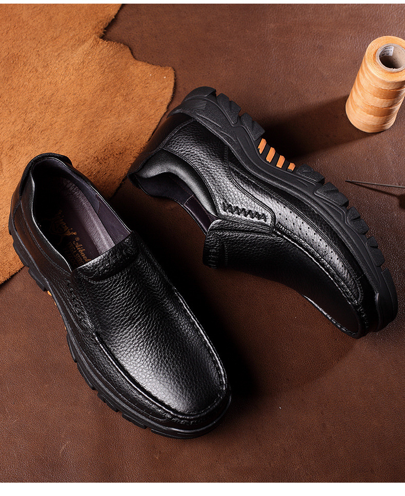 Men's Fashion Waterproof Durable Genuine Leather Shoes
