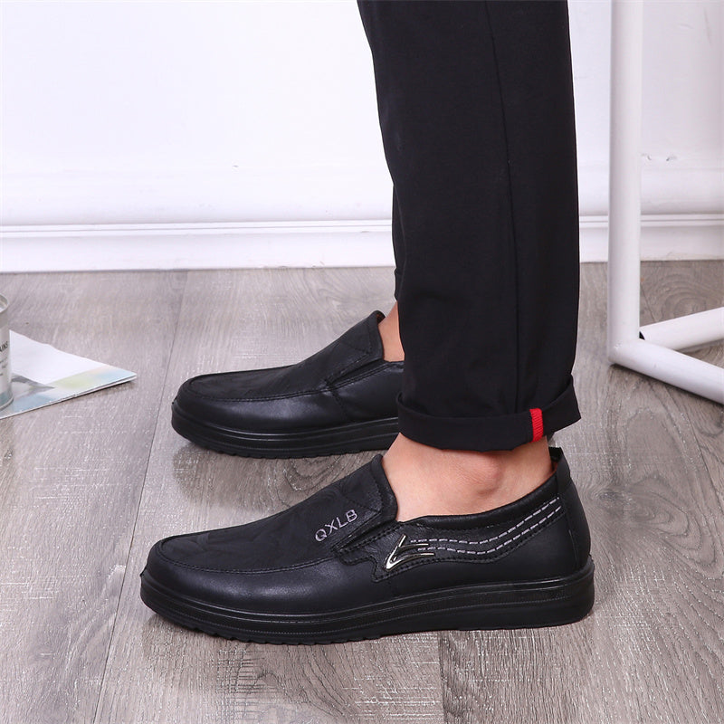 Men's Premium Leather Breathable Lightweight  Slip-On Orthopedic Walking Shoes