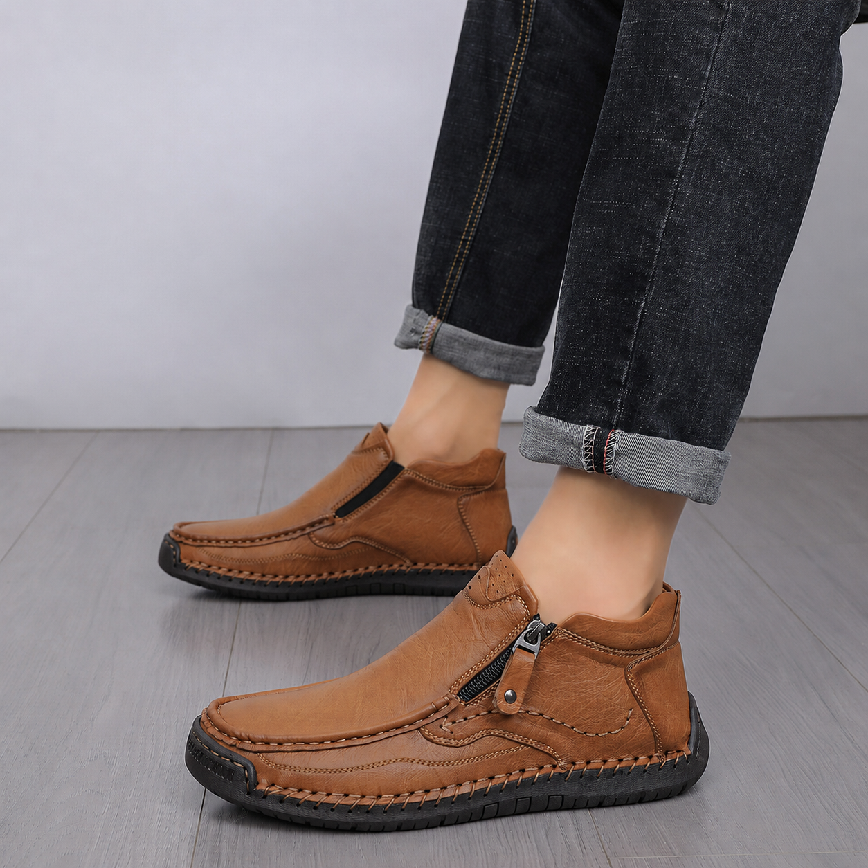 Men's All-Day Comfort Boots with Built-In Arch Support, Pressure Relief & Spacious Toe Box
