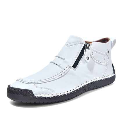 Men’s Handmade Leather Driving Boots | Wide Toe, Arch Support, Waterproof