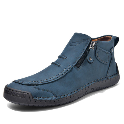 Men’s Handmade Leather Driving Boots | Wide Toe, Arch Support, Waterproof