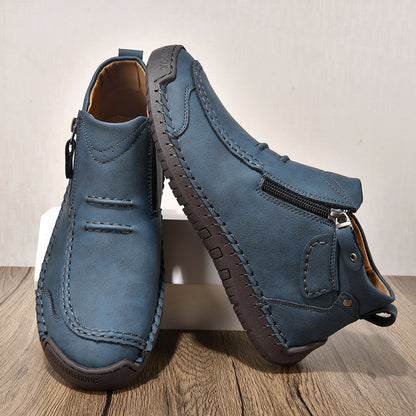 Men’s Handmade Leather Driving Boots | Wide Toe, Arch Support, Waterproof