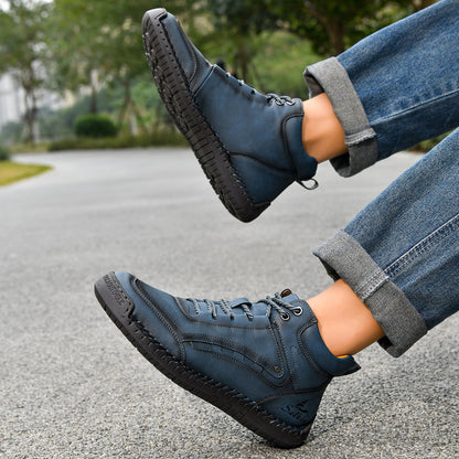⏰Limited-Time 70% OFF –Men’s Orthopedic Leather Work Boots – Pain Relief, Waterproof, Non-Slip, Arch & Ankle Support