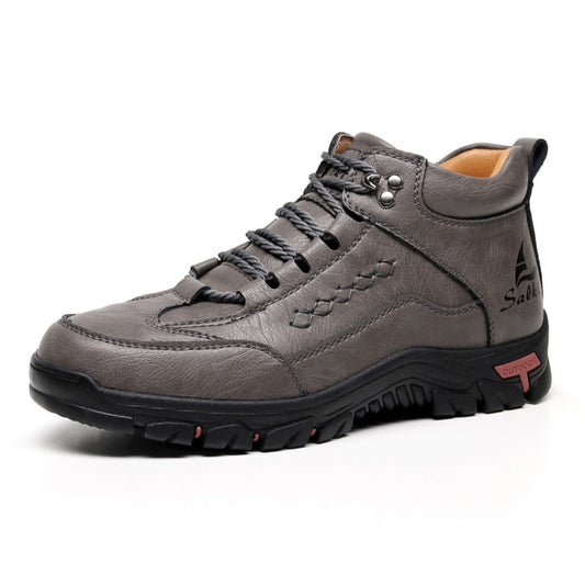 Men’s Orthopedic Handmade Leather Driving Boots–Pressure Relief, Waterproof, Slip-Resistant, Wide Toe, Arch&Ankle Support for Everyday & Travel