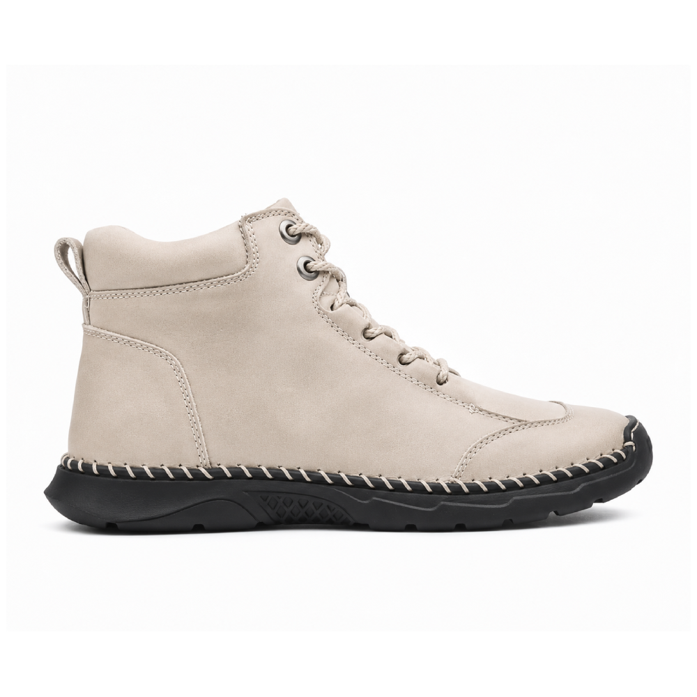 Men's Comfortable Handmade Leather Boots – Waterproof, Arch Support, Pressure Relief, Spacious Toe Box Outdoor Leather Boots