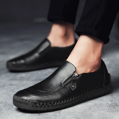 Men's Cowhide Leather Casual Lightweight Handmade Loafer Shoes