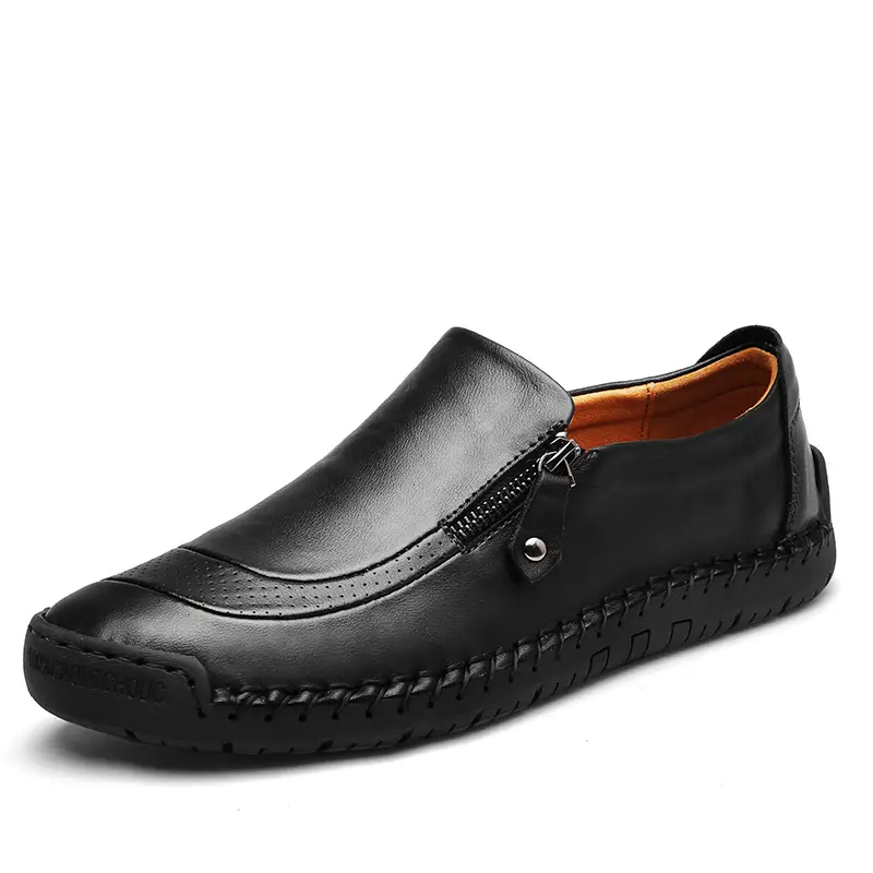 Men's Cowhide Leather Casual Lightweight Handmade Loafer Shoes