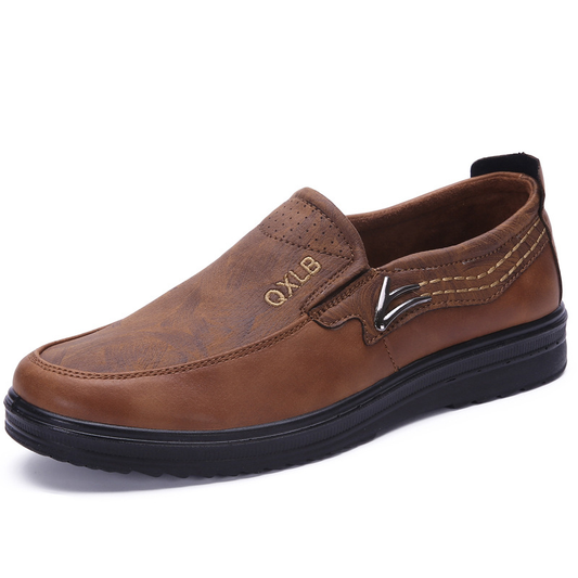 Men's Premium Leather Breathable Lightweight  Slip-On Orthopedic Walking Shoes