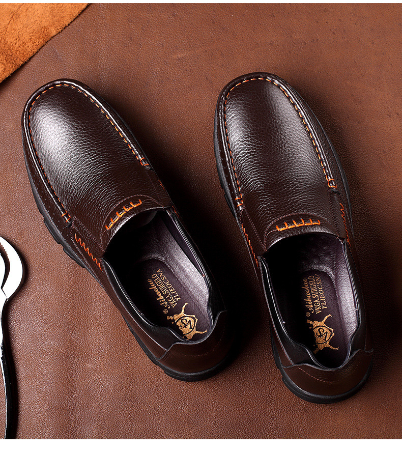 Men's Fashion Waterproof Durable Genuine Leather Shoes