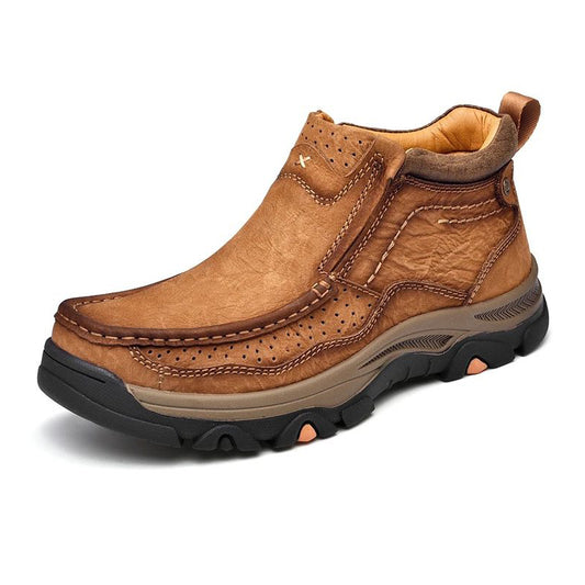 Men's Comfortable Genuine Leather Ankle Boots Orthopedic Shoes