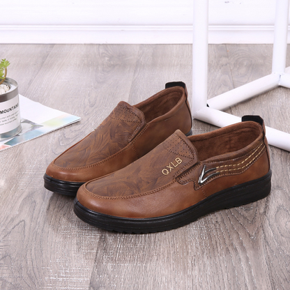 Men's Premium Leather Breathable Lightweight  Slip-On Orthopedic Walking Shoes