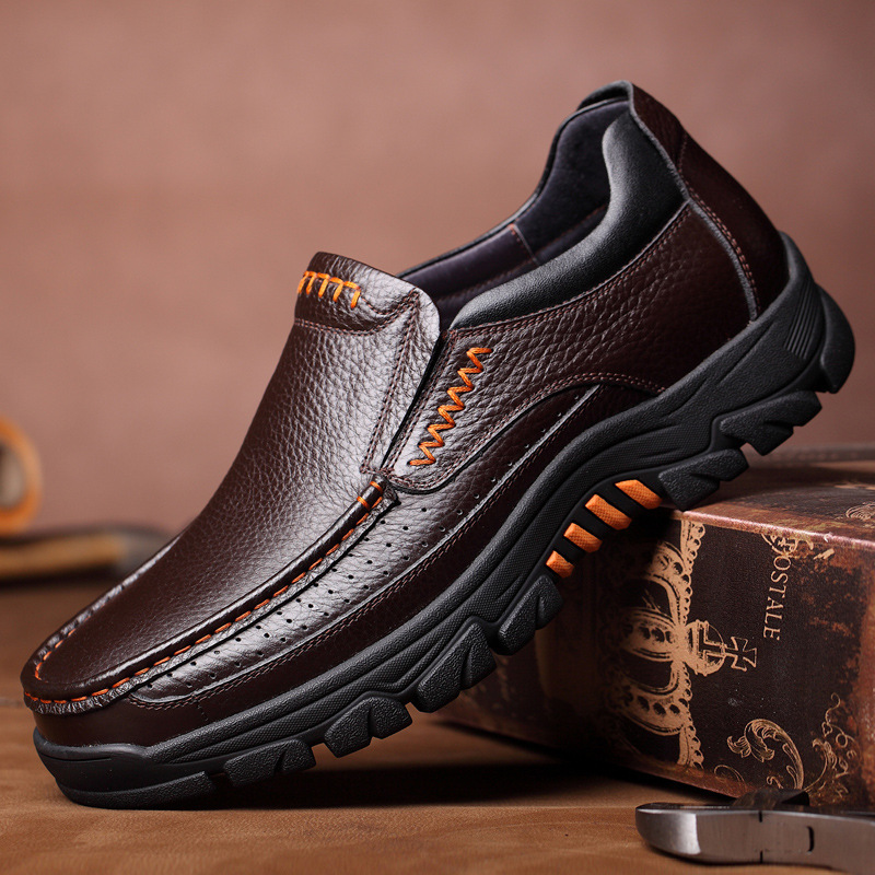Men's Fashion Waterproof Durable Genuine Leather Shoes