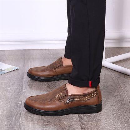 Men's Premium Leather Breathable Lightweight  Slip-On Orthopedic Walking Shoes