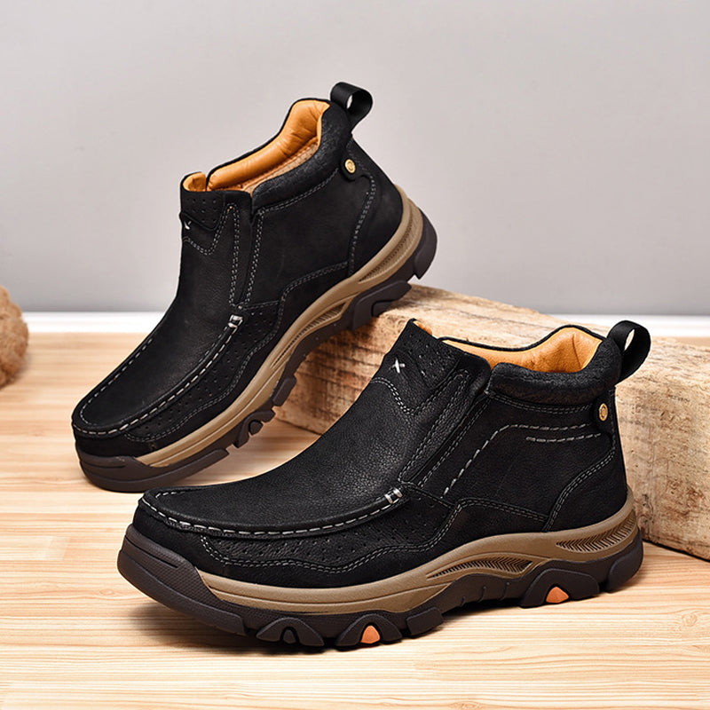 Men's Comfortable Genuine Leather Ankle Boots Orthopedic Shoes